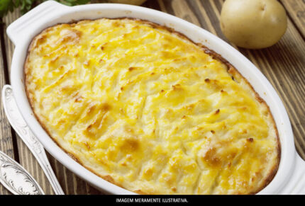 Gratinado de Batata com Camarão