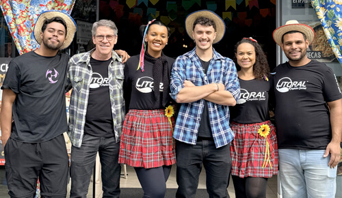 Equipe da Litoral no Arraiá do São Bento.